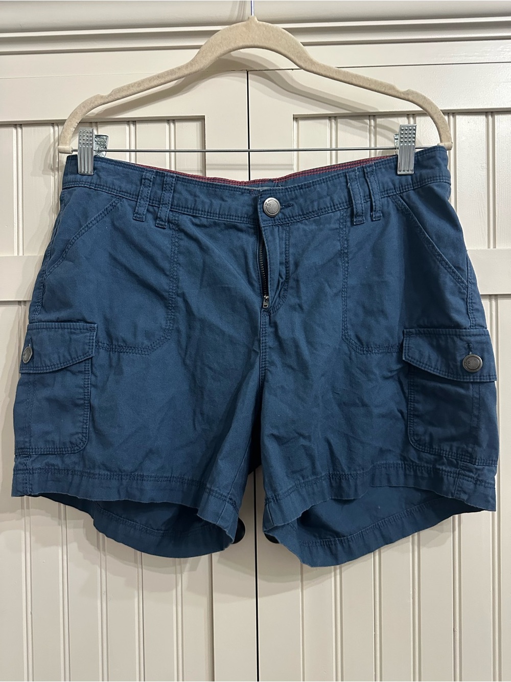 Natural Reflections Navy Blue Cargo Shorts with Side Pockets
